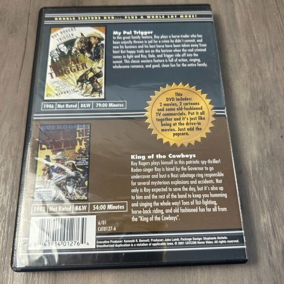 Roy Rogers Double Feature DVD My Pal Trigger King Of The Cowboys Classic Western - Picture 2 of 2